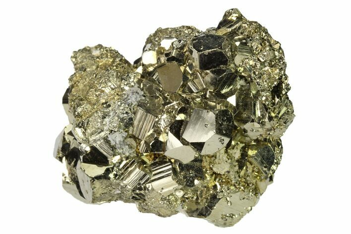Lustrous, Pyrite Crystal Cluster - Peru #167721